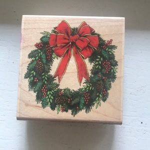 Christmas wreath stamp